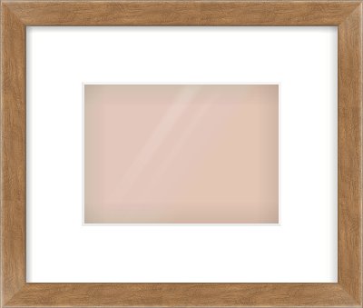 Brushed Bronze with Black Sides Flat Frame for 180 × 130mm artwork, with Smooth White Single Mount