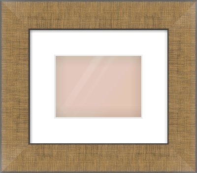 Bronze Flat Frame for 180 × 130mm artwork, with Smooth White Single Mount