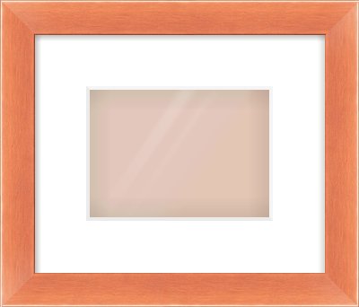 Bronze Flat Frame for 180 × 130mm artwork, with Smooth White Single Mount