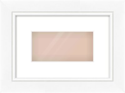 White Reverse Frame for 8 × 4in artwork, with Smooth White Single Mount