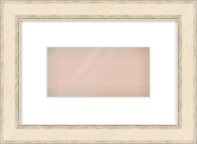 GOLD Flat Frame for 8 × 4in artwork, with Smooth White Single Mount