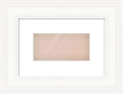 White Scoop Frame for 8 × 4in artwork, with Smooth White Single Mount