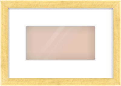 Brushed Gold with Black Sides Flat Frame for 8 × 4in artwork, with Smooth White Single Mount