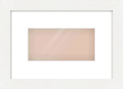 White Flat Frame for 8 × 4in artwork, with Smooth White Single Mount