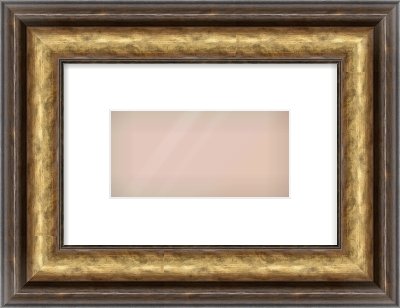 Gold Spoon Frame for 8 × 4in artwork, with Smooth White Single Mount