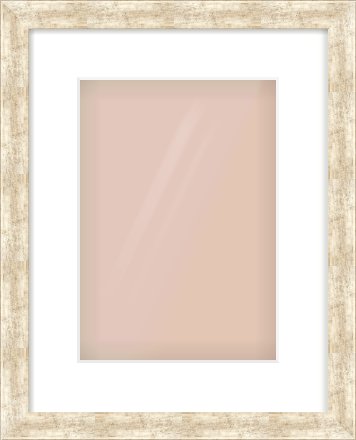 Silver Flat Frame for 210 × 297mm artwork, with Smooth White Single Mount