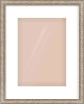 Silver Cushion Frame for 210 × 297mm artwork, with Smooth White Single Mount