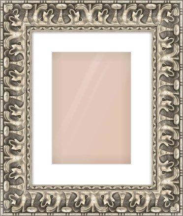 Silver Reverse Frame for 210 × 297mm artwork, with Smooth White Single Mount