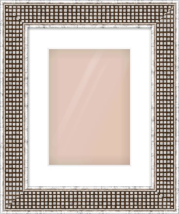 Silver Flat Frame for 210 × 297mm artwork, with Smooth White Single Mount