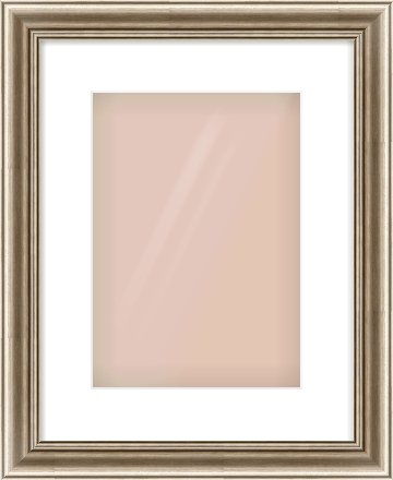 Silver Cushion Frame for 210 × 297mm artwork, with Smooth White Single Mount