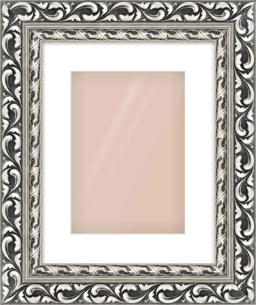 Silver Reverse Frame for 210 × 297mm artwork, with Smooth White Single Mount