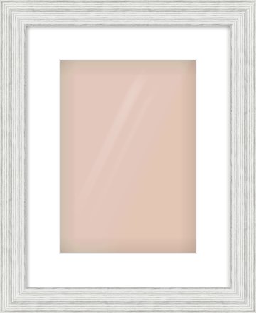 Silver Foil Flat Frame for 210 × 297mm artwork, with Smooth White Single Mount