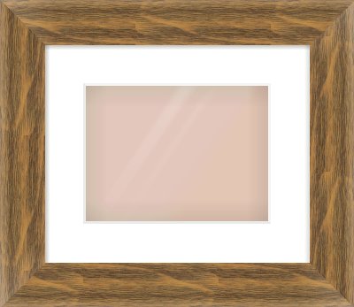 Characteristic Brown Flat Frame for 240 × 180mm artwork, with Smooth White Single Mount