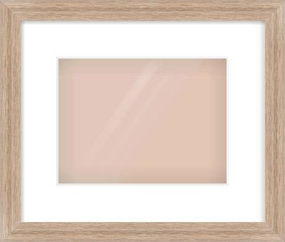 Light Walnut Flat Frame for 240 × 180mm artwork, with Smooth White Single Mount