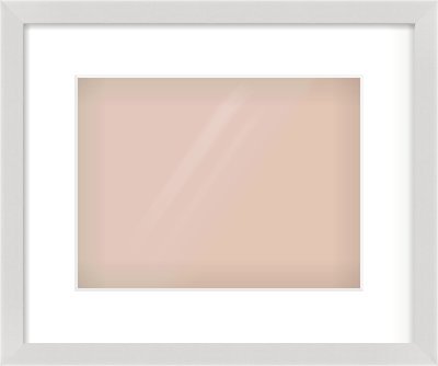 Silver Flat Frame for 28 × 21cm artwork, with Smooth White Single Mount