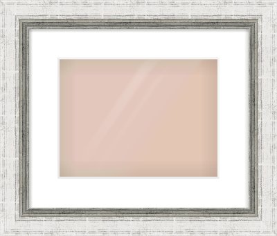 Silver Reverse Frame for 28 × 21cm artwork, with Smooth White Single Mount