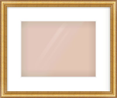 Gold Dome Frame for 28 × 21cm artwork, with Smooth White Single Mount