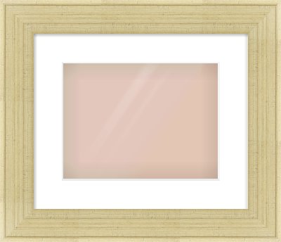 Silver Flat Frame for 28 × 21cm artwork, with Smooth White Single Mount