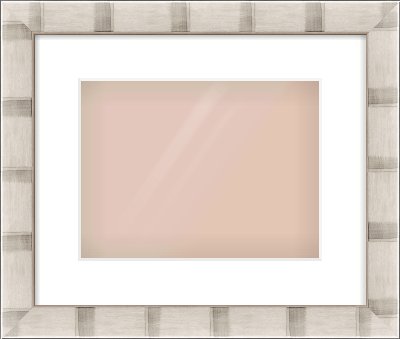 Silver Flat Frame for 28 × 21cm artwork, with Smooth White Single Mount