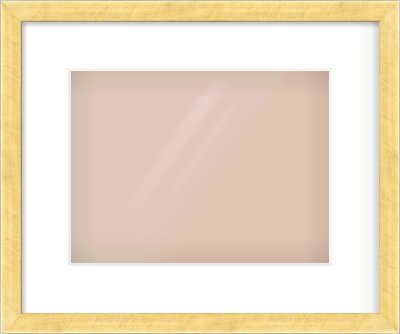 Brushed Gold with Black Sides Flat Frame for 28 × 21cm artwork, with Smooth White Single Mount