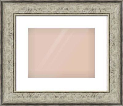 Silver Flat Frame for 28 × 21cm artwork, with Smooth White Single Mount