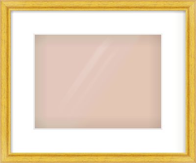 Gold Cushion Frame for 28 × 21cm artwork, with Smooth White Single Mount