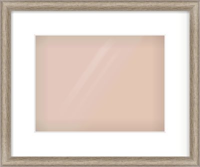 Silver Cushion Frame for 28 × 21cm artwork, with Smooth White Single Mount