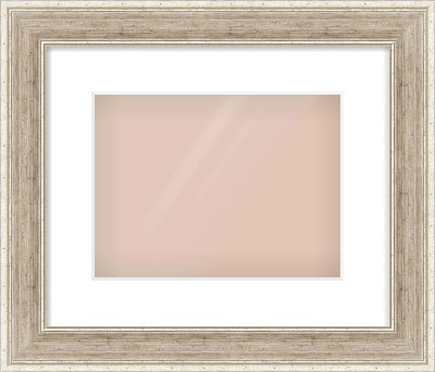 Silver Flat Frame for 28 × 21cm artwork, with Smooth White Single Mount