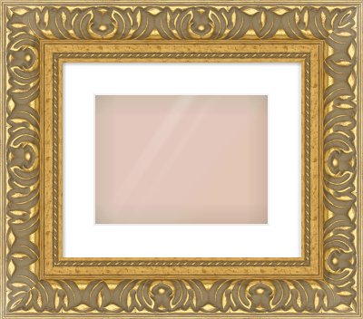 Gold Reverse Frame for 28 × 21cm artwork, with Smooth White Single Mount