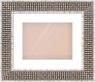 Silver Flat Frame for 28 × 21cm artwork, with Smooth White Single Mount