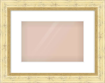 Gold Reverse Frame for 12 × 8in artwork, with Smooth White Single Mount