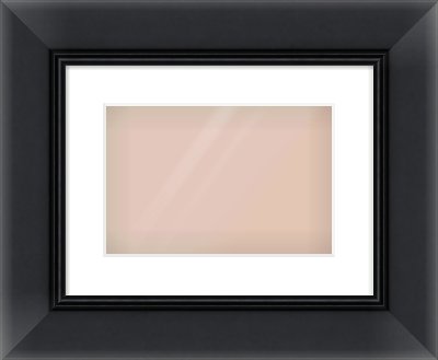 Black Reverse Frame for 12 × 8in artwork, with Smooth White Single Mount