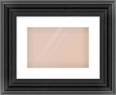Black Spoon Frame for 12 × 8in artwork, with Smooth White Single Mount