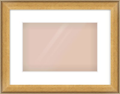 Gold Scoop Frame for 12 × 8in artwork, with Smooth White Single Mount