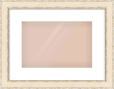GOLD Flat Frame for 12 × 8in artwork, with Smooth White Single Mount
