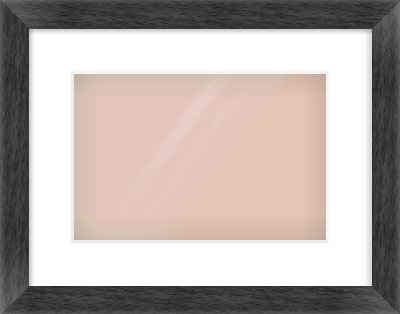 Black Flat Frame for 12 × 8in artwork, with Smooth White Single Mount