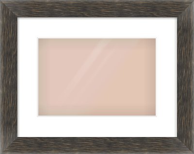 Black Flat Frame for 12 × 8in artwork, with Smooth White Single Mount