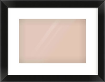 Black Flat Frame for 12 × 8in artwork, with Smooth White Single Mount