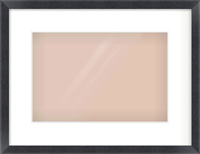 Black Wood Grain Flat Frame for 12 × 8in artwork, with Smooth White Single Mount