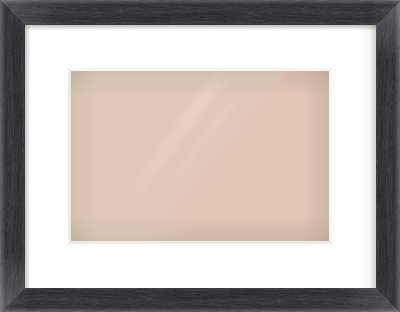 Black Wood Grain Flat Frame for 12 × 8in artwork, with Smooth White Single Mount