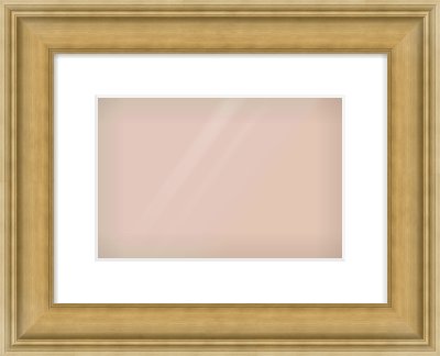 Gold Scoop Frame for 12 × 8in artwork, with Smooth White Single Mount