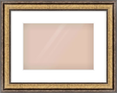 Gold Spoon Frame for 12 × 8in artwork, with Smooth White Single Mount