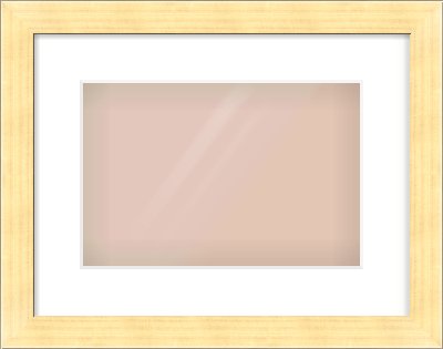 Gold Face, Black Sides Flat Frame for 12 × 8in artwork, with Smooth White Single Mount