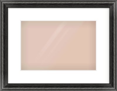 Black Cushion Frame for 12 × 8in artwork, with Smooth White Single Mount