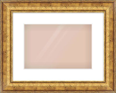 Gold Dome Frame for 12 × 8in artwork, with Smooth White Single Mount