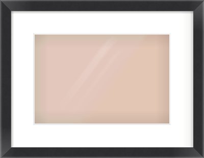 Black Flat Frame for 12 × 8in artwork, with Smooth White Single Mount