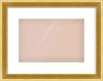 Gold Cushion Frame for 12 × 8in artwork, with Smooth White Single Mount