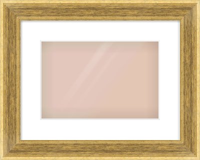 Gold Flat Frame for 12 × 8in artwork, with Smooth White Single Mount