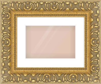Gold Reverse Frame for 12 × 8in artwork, with Smooth White Single Mount