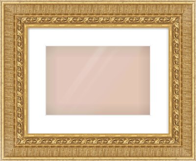 Gold Reverse Frame for 12 × 8in artwork, with Smooth White Single Mount